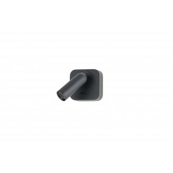 Azzardo LUGANO SQUARE WALL BK 3000K Czarny Mat 1xLED Kinkiet do Czytania z Włącznikiem AZ5655
