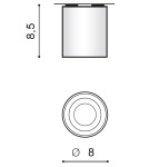 Ceiling luminaires for replaceable light source - Azzardo MINI BROSS WHITE 1xGU10 Surface Mounted White AZ1711 - product 2