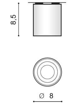 Azzardo MINI BROSS WHITE 1xGU10 Natynkowa Biały AZ1711 - produkt 2