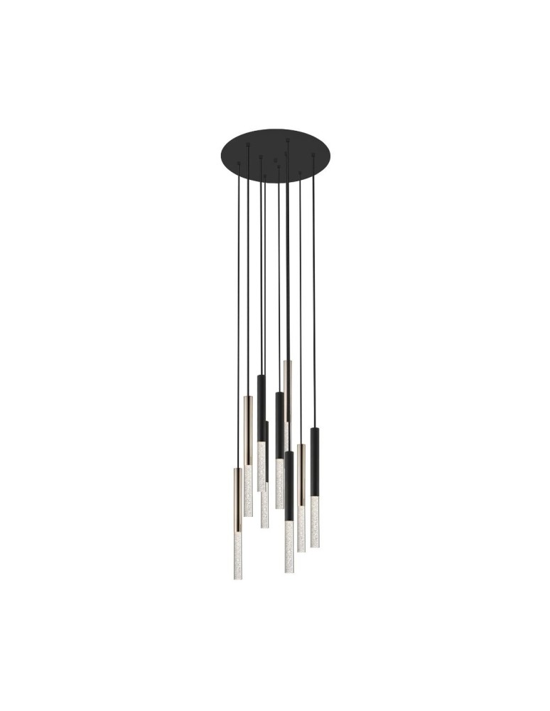Icicle pendant lamps - Zuma Line One Pendant Lamp Black+Gold/Matt Black+French Gold P0461-09L-P7SD. - product kolory-swiatla.pl 1