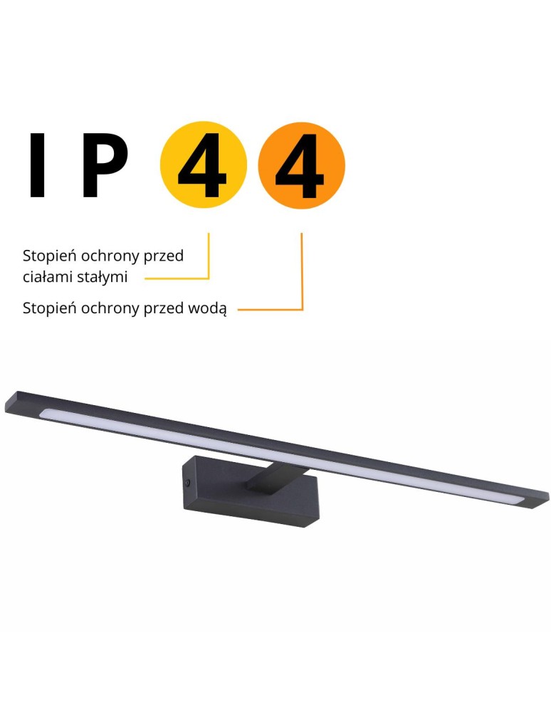 Bathroom wall lamps - Light Prestige Wall lamp Isla medium 1xLED black IP44 GS-LWB-12W BK CCT - product kolory-swiatla.pl 8