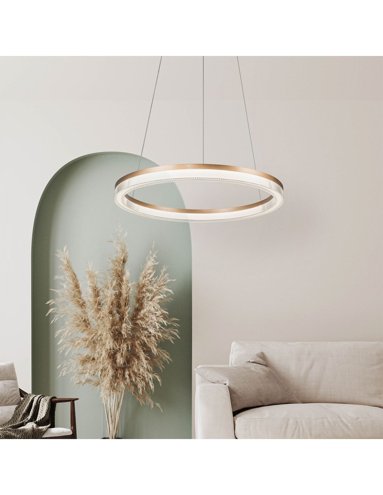 Pendant lamps circles - Light Prestige Midway Cristal large triangle pendant lamp 1xLED LP-033/1P L GD Cristal Triangle. - product kolory-swiatla.pl 6