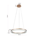 Pendant lamps circles - Light Prestige Midway Cristal large triangle pendant lamp 1xLED LP-033/1P L GD Cristal Triangle. - product 12