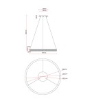 Pendant lamps circles - Light Prestige Midway Cristal large triangle pendant lamp 1xLED LP-033/1P L GD Cristal Triangle. - product 13