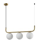 Pendant lamps spheres - Light Prestige Alisa 3xE14 gold/white pendant lamp LP-005/3L GD - product 1