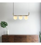 Pendant lamps spheres - Light Prestige Alisa 3xE14 gold/white pendant lamp LP-005/3L GD - product 3