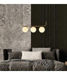 Pendant lamps spheres - Light Prestige Alisa 3xE14 gold/white pendant lamp LP-005/3L GD - product 4