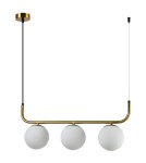 Pendant lamps spheres - Light Prestige Alisa 3xE14 gold/white pendant lamp LP-005/3L GD - product 5
