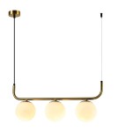 Pendant lamps spheres - Light Prestige Alisa 3xE14 gold/white pendant lamp LP-005/3L GD - product 6