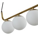 Pendant lamps spheres - Light Prestige Alisa 3xE14 gold/white pendant lamp LP-005/3L GD - product 7