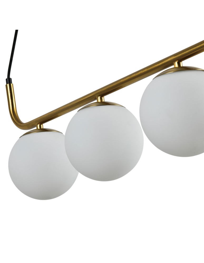 Pendant lamps spheres - Light Prestige Alisa 3xE14 gold/white pendant lamp LP-005/3L GD - product kolory-swiatla.pl 7