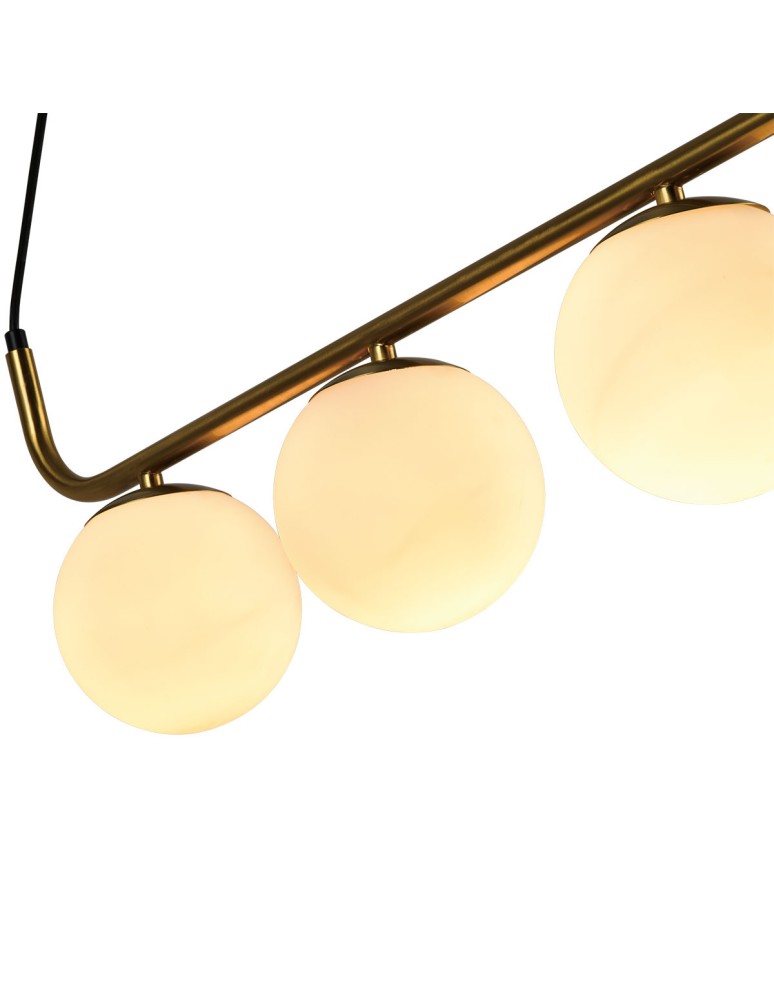 Pendant lamps spheres - Light Prestige Alisa 3xE14 gold/white pendant lamp LP-005/3L GD - product kolory-swiatla.pl 8