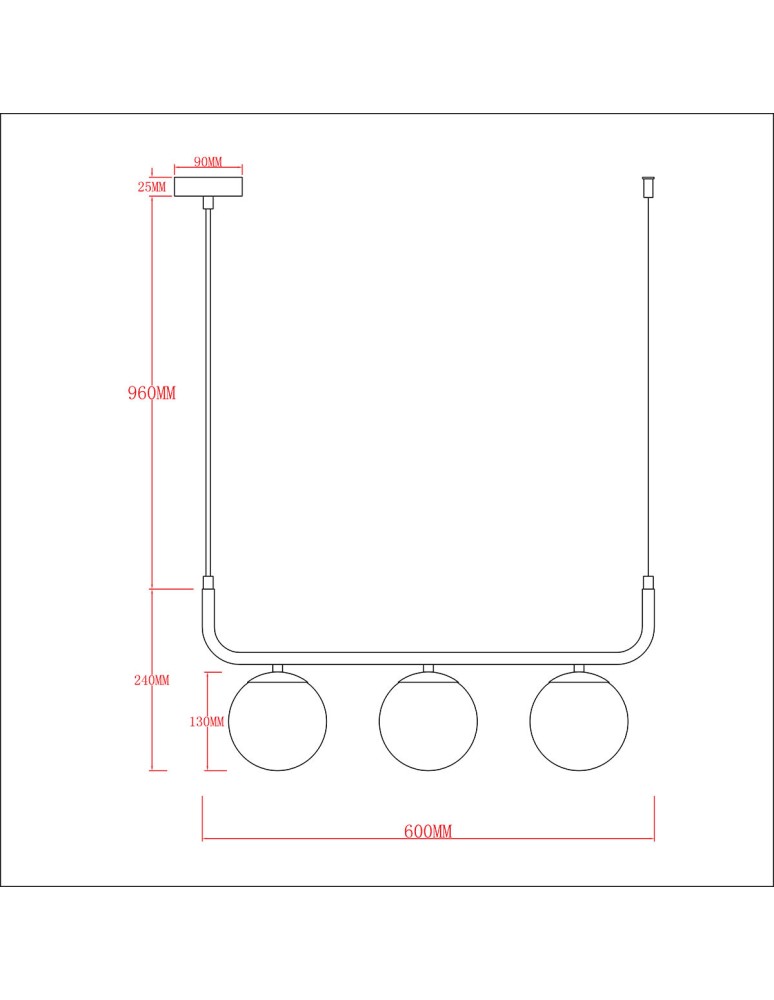 Pendant lamps spheres - Light Prestige Alisa 3xE14 gold/white pendant lamp LP-005/3L GD - product kolory-swiatla.pl 12