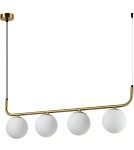 Pendant lamps spheres - Light Prestige Alisa 4xE14 gold/white pendant lamp LP-005/4L GD - product 1