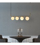 Pendant lamps spheres - Light Prestige Alisa 4xE14 gold/white pendant lamp LP-005/4L GD - product 2