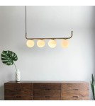 Pendant lamps spheres - Light Prestige Alisa 4xE14 gold/white pendant lamp LP-005/4L GD - product 3