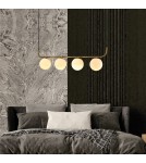 Pendant lamps spheres - Light Prestige Alisa 4xE14 gold/white pendant lamp LP-005/4L GD - product 4