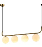 Pendant lamps spheres - Light Prestige Alisa 4xE14 gold/white pendant lamp LP-005/4L GD - product 5