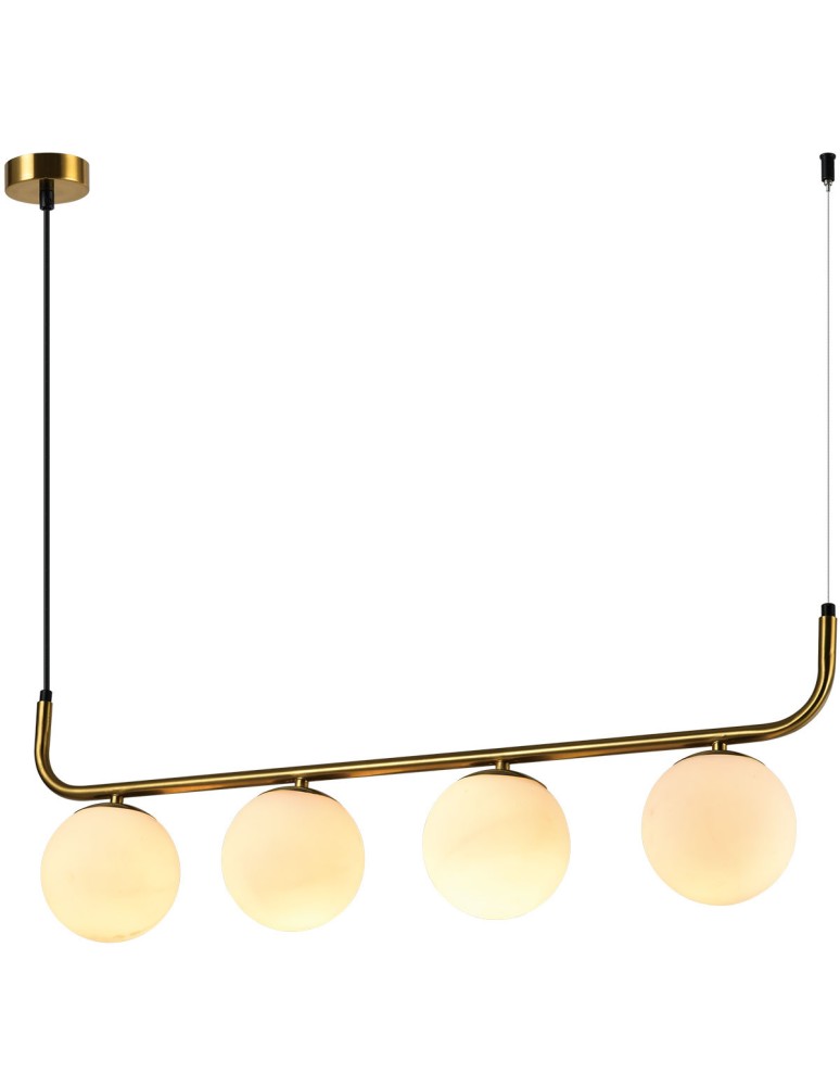 Pendant lamps spheres - Light Prestige Alisa 4xE14 gold/white pendant lamp LP-005/4L GD - product kolory-swiatla.pl 5