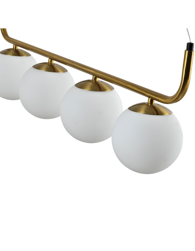 Pendant lamps spheres - Light Prestige Alisa 4xE14 gold/white pendant lamp LP-005/4L GD - product kolory-swiatla.pl 6
