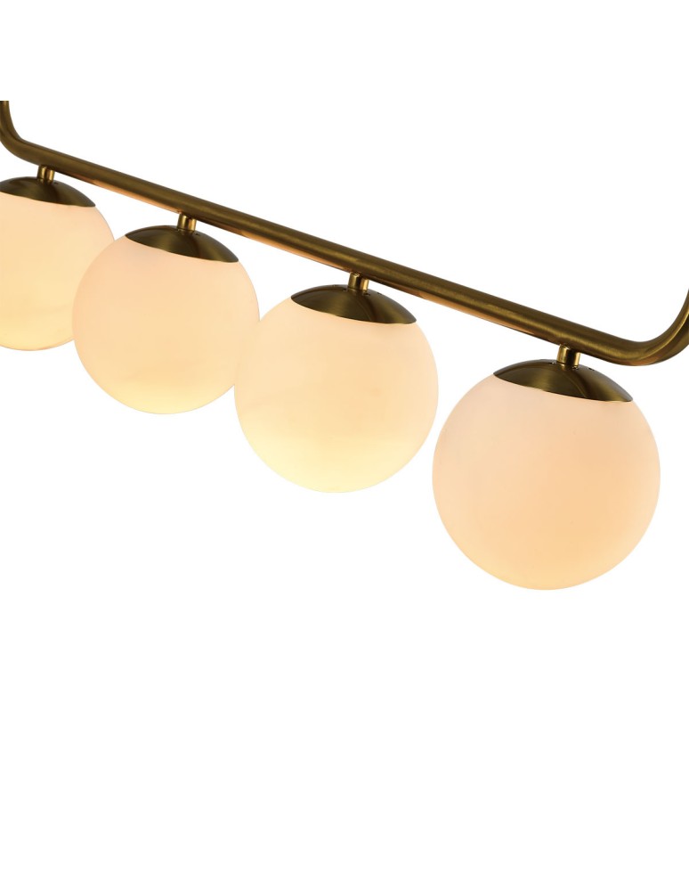 Pendant lamps spheres - Light Prestige Alisa 4xE14 gold/white pendant lamp LP-005/4L GD - product kolory-swiatla.pl 7
