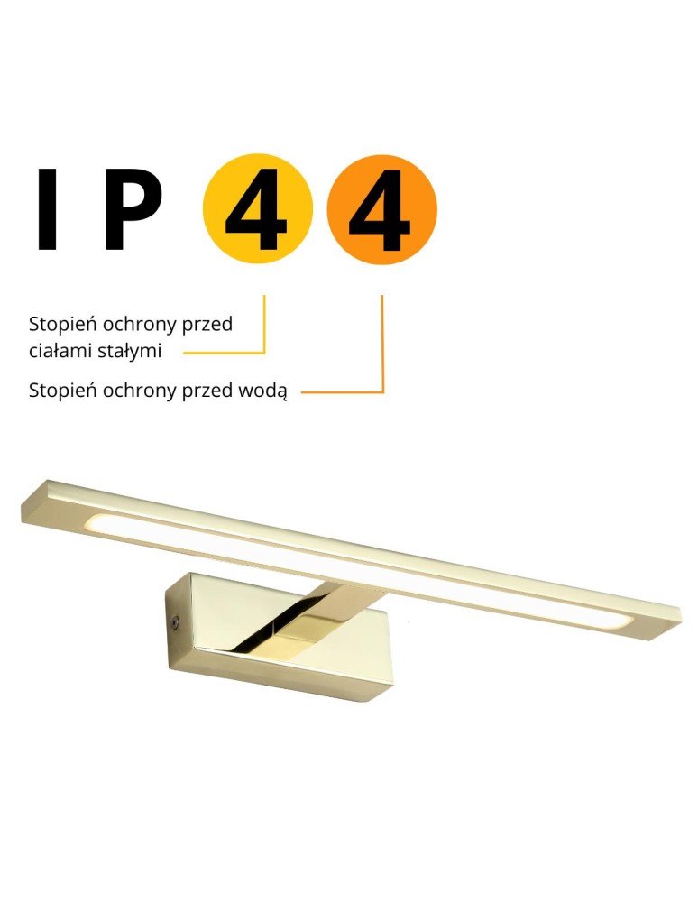 Bathroom wall lamps - Light Prestige Wall lamp Isla medium CCT 1xLED gold IP44 GS-LWB-12W GOLD CCT - product kolory-swiatla.pl 12