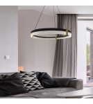 Pendant lamps circles - Light Prestige Plum 1 LED CCT pendant lamp large black LP-0407/1P L BK Triangle. - product 2
