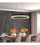 Pendant lamps circles - Light Prestige Plum 1 LED CCT pendant lamp large black LP-0407/1P L BK Triangle. - product 3