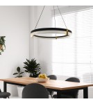 Pendant lamps circles - Light Prestige Plum 1 LED CCT pendant lamp large black LP-0407/1P L BK Triangle. - product 4