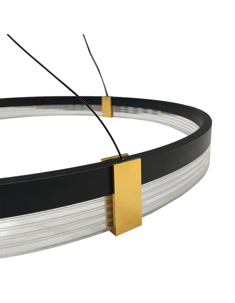 Pendant lamps circles - Light Prestige Plum 1 LED CCT pendant lamp large black LP-0407/1P L BK Triangle. - product kolory-swiatla.pl 6