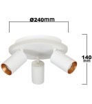 Adjustable ceiling lamps - spots - Light Prestige Plafond Parma 3xGU10 + 1xLED CCT white LP-0612/3C Round WH - product 8