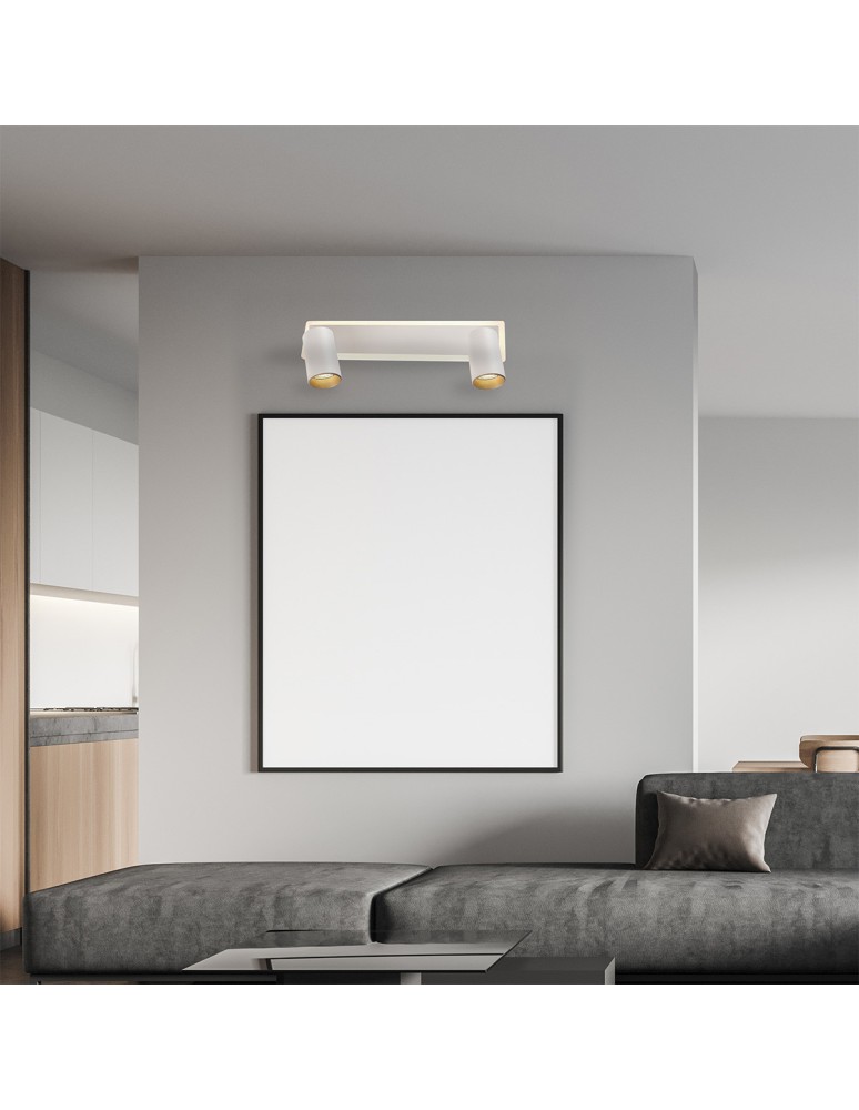 Adjustable ceiling lamps - spots - Light Prestige Spot Parma 2 2xGU10 + 1xLED CCT white LP-0612/2WS WH - product kolory-swiatla.pl 2