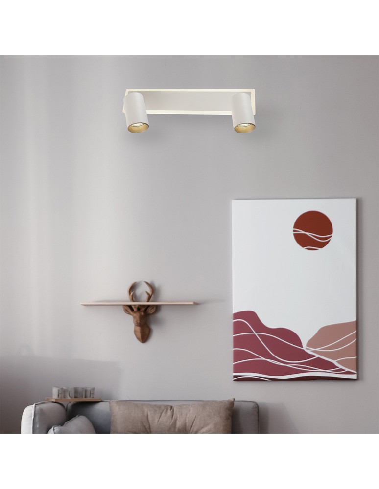 Adjustable ceiling lamps - spots - Light Prestige Spot Parma 2 2xGU10 + 1xLED CCT white LP-0612/2WS WH - product kolory-swiatla.pl 3