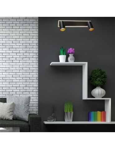 Light Prestige Spot Parma 2 2xGU10 + 1xLED CCT czarny LP-0612/2WS BK - produkt 2