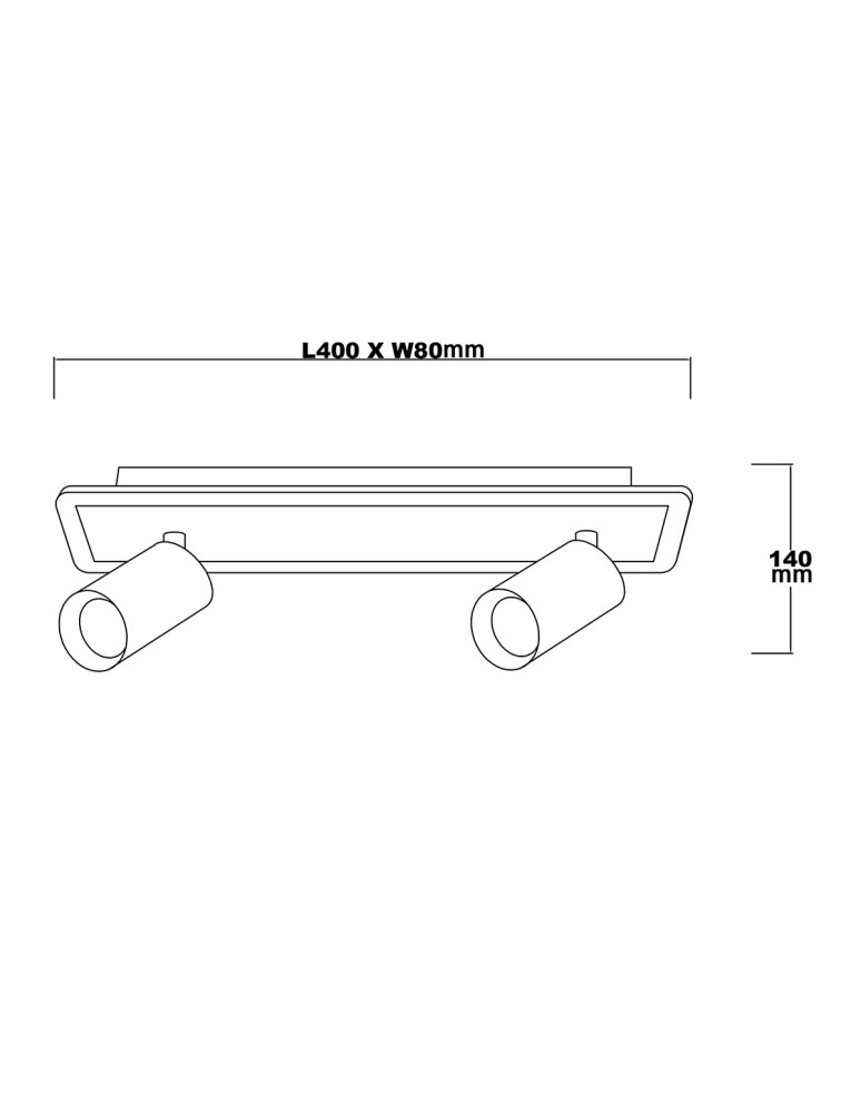 Adjustable ceiling lamps - spots - Light Prestige Spot Parma 2 2xGU10 + 1xLED CCT black LP-0612/2WS BK - product kolory-swiatla.pl 9