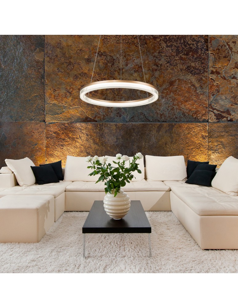 Pendant lamps circles - Light Prestige Midway Cristal small triangle pendant lamp 1xLED LP-033/1P S GD Cristal Triangle. - product kolory-swiatla.pl 3