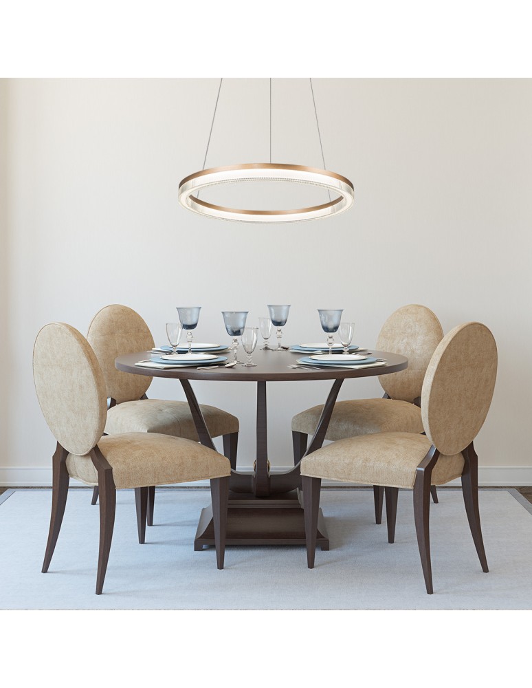 Pendant lamps circles - Light Prestige Midway Cristal small triangle pendant lamp 1xLED LP-033/1P S GD Cristal Triangle. - product kolory-swiatla.pl 4