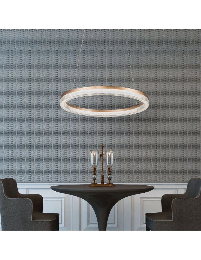 Pendant lamps circles - Light Prestige Midway Cristal small triangle pendant lamp 1xLED LP-033/1P S GD Cristal Triangle. - product kolory-swiatla.pl 7