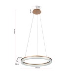 Pendant lamps circles - Light Prestige Midway Cristal small triangle pendant lamp 1xLED LP-033/1P S GD Cristal Triangle. - product 12