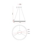 Pendant lamps circles - Light Prestige Midway Cristal small triangle pendant lamp 1xLED LP-033/1P S GD Cristal Triangle. - product 13