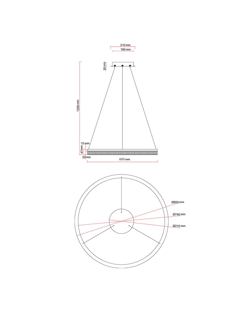 Pendant lamps circles - Light Prestige Midway Cristal small triangle pendant lamp 1xLED LP-033/1P S GD Cristal Triangle. - product kolory-swiatla.pl 13