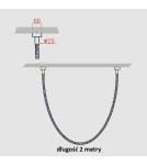 Designer pendant lamps - Light Prestige Rope Light 2M 1xLED white/gold pendant lamp LP-642/2M - product 5