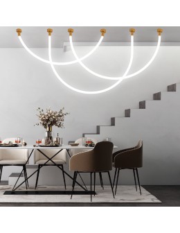 Light Prestige Lampa wisząca Rope Light 3M 1xLED biały/złoty LP-642/3M - produkt 2