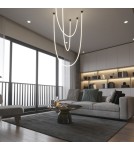 Designer pendant lamps - Light Prestige Rope Light 3M 1xLED white/gold pendant lamp LP-642/3M - product 4