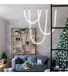 Designer pendant lamps - Light Prestige Rope Light 4M 1xLED white/gold pendant lamp LP-642/4M - product 2