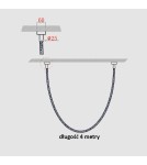 Designer pendant lamps - Light Prestige Rope Light 4M 1xLED white/gold pendant lamp LP-642/4M - product 5