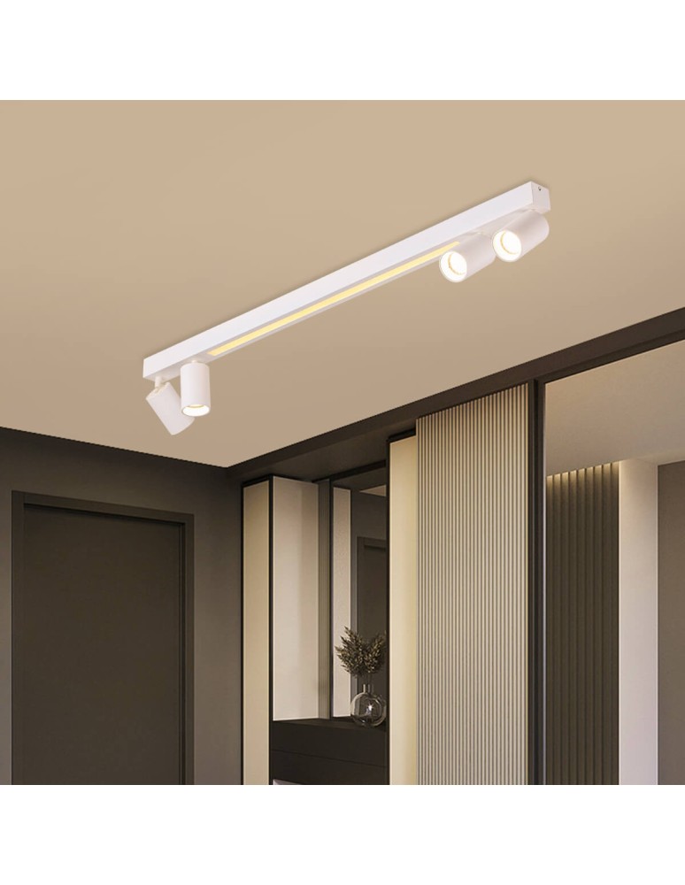 Spotlight ceiling lamps - Light Prestige Perugia ceiling lamp 4xGU10 + 1xLED white LP-0703/4C WH - product kolory-swiatla.pl 4