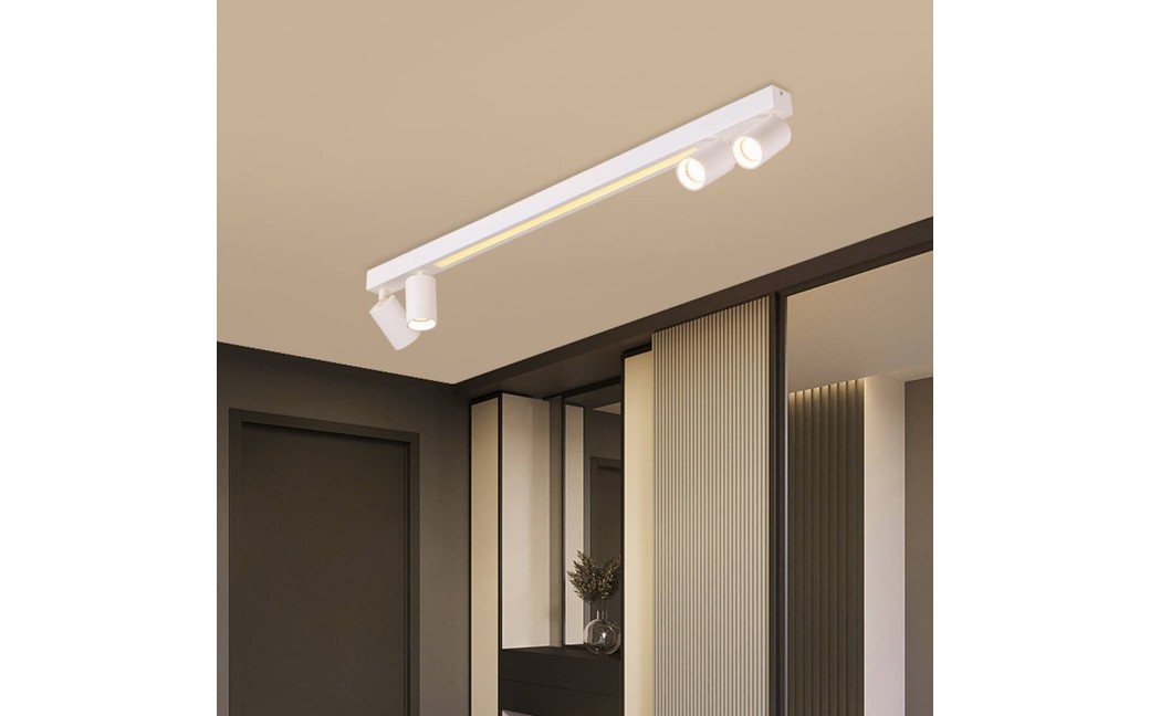 Light Prestige Lampa sufitowa Perugia 4xGU10 + 1xLED biała LP-0703/4C WH