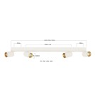 Spotlight ceiling lamps - Light Prestige Perugia ceiling lamp 4xGU10 + 1xLED white LP-0703/4C WH - product 9