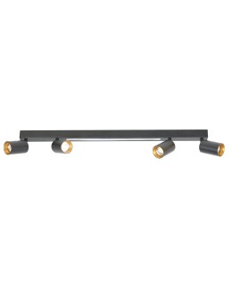 Light Prestige Lampa sufitowa Perugia 4xGU10 + 1xLED czarna LP-0703/4C BK